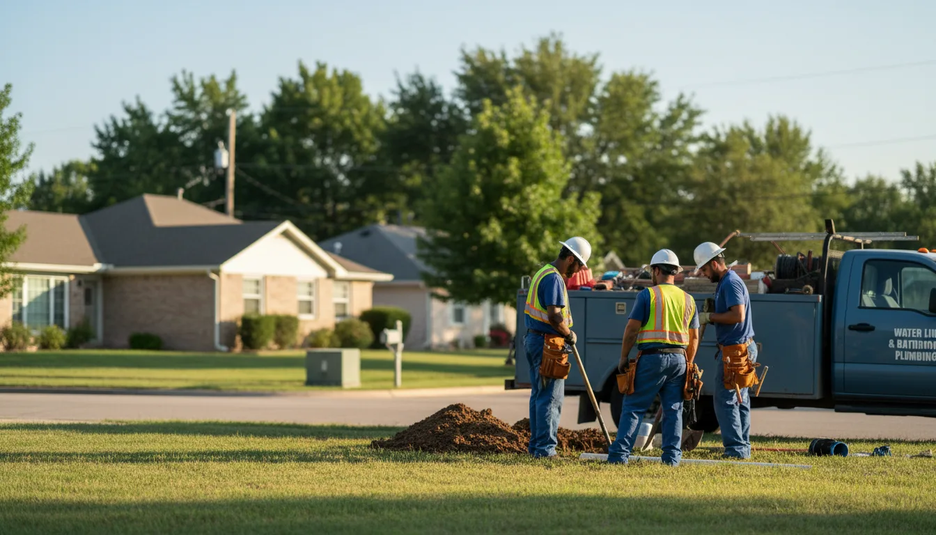 Residential water line and bathroom plumbing service in Marion, TX